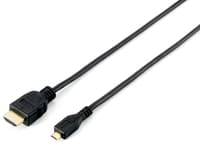 Equip 119308 HDMI-Kabel 2 m HDMI Typ A (Standard) HDMI Typ D (Mikrofon) Schwarz