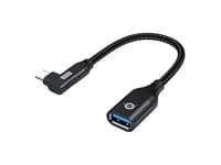 Conceptronic ABBY19B OTG-Adapter für USB 3.2 Gen 2 90° abgewinkeltes zu USB-A