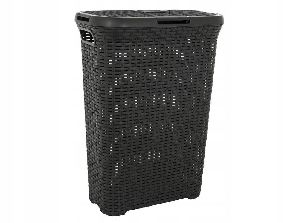 Kosz z pokrywą Curver Natural Style 40L ciemnoszary