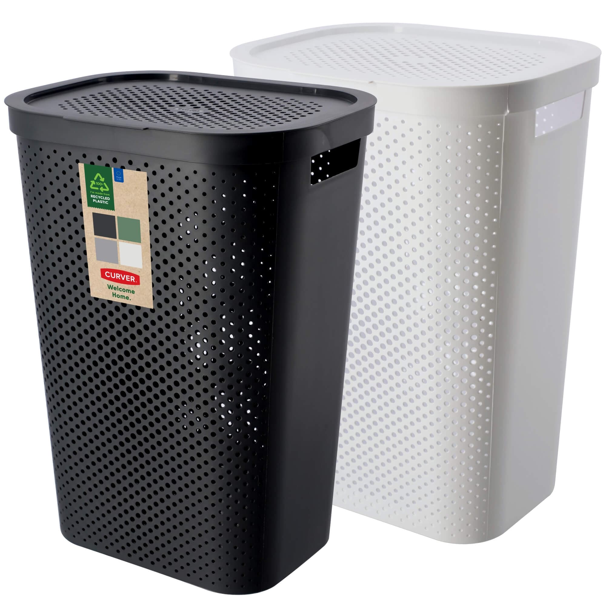 Kosze z pokrywą Curver Infinity 60L mix kolorów, 2szt.