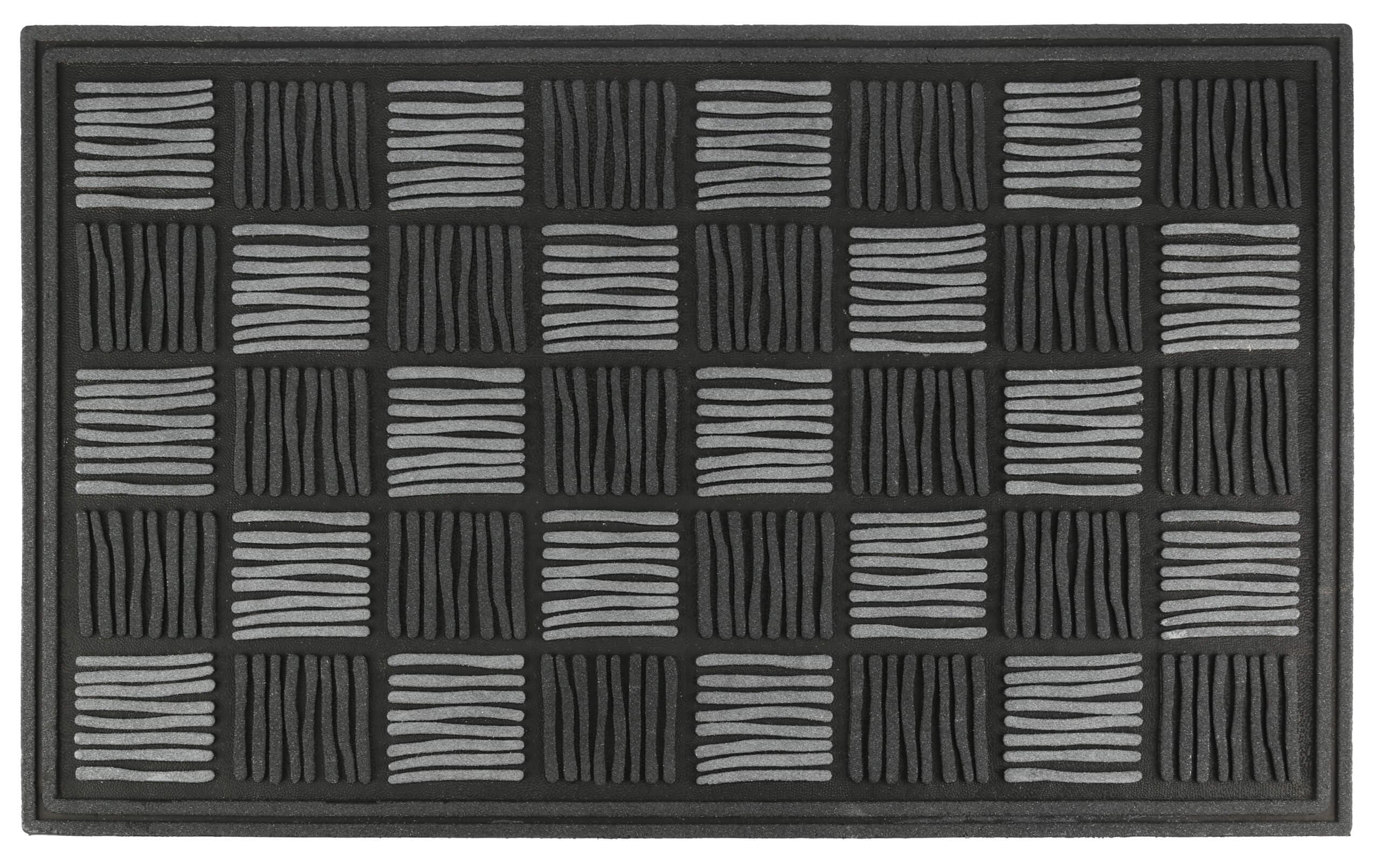 Wycieraczka gumowa „Kwadrat 75 x 45 cm, szara