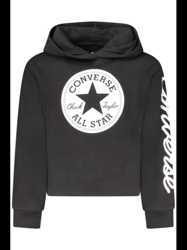 Converse Mädchen Zip-Up Hoodie Schwarz, Größe 6X