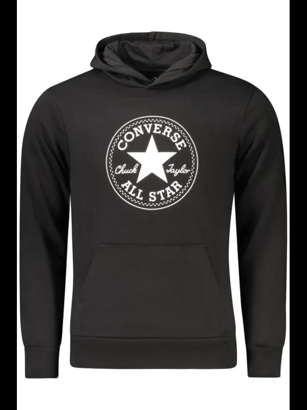 Converse Schwarzer Kinder Kapuzenpullover mit Reißverschluss, Größe 8-10A