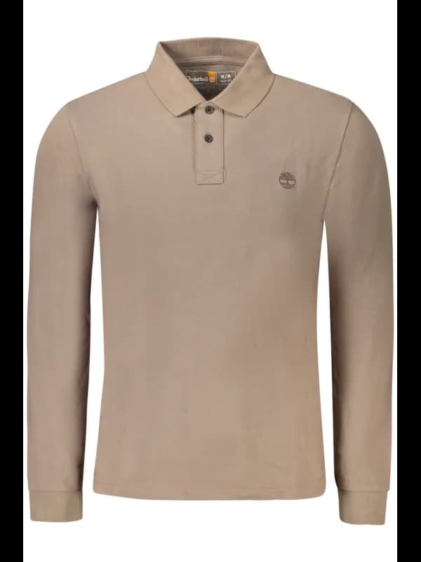 Timberland Herren Langarm Poloshirt Braun, Größe XL