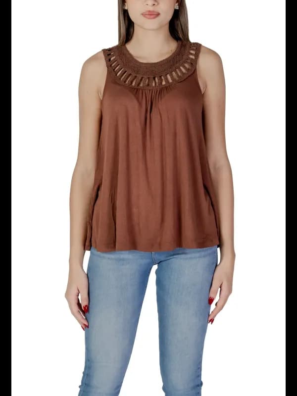 B.young Damen Tank-Top Braun Frühling/Sommer 100% Viskose, Größe M