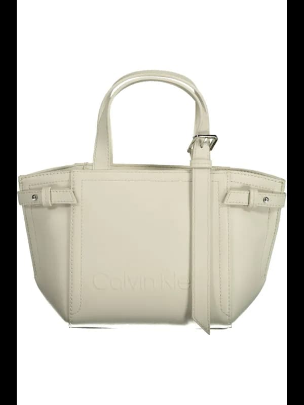 Calvin Klein Nappa Weiß Elegance Tasche, Größe UNI