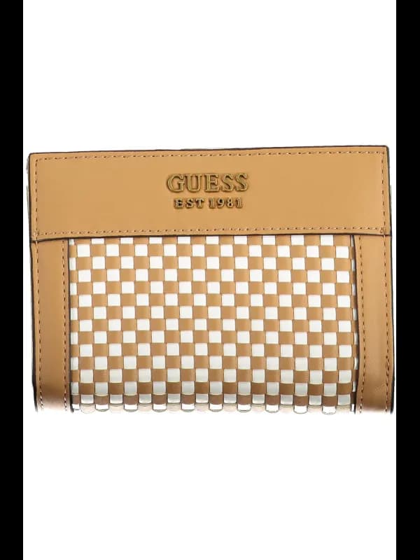 GUESS JEANS GUESS Leder Geldbörse Caramel Multi Eleganz, Größe UNI