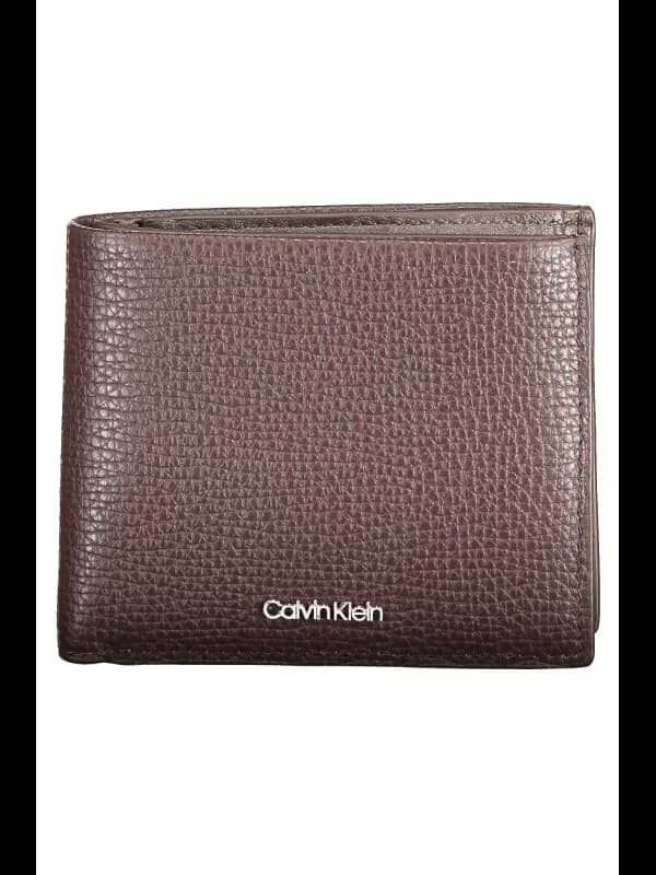 Calvin Klein Leder Geldbörse Braun, Größe UNI