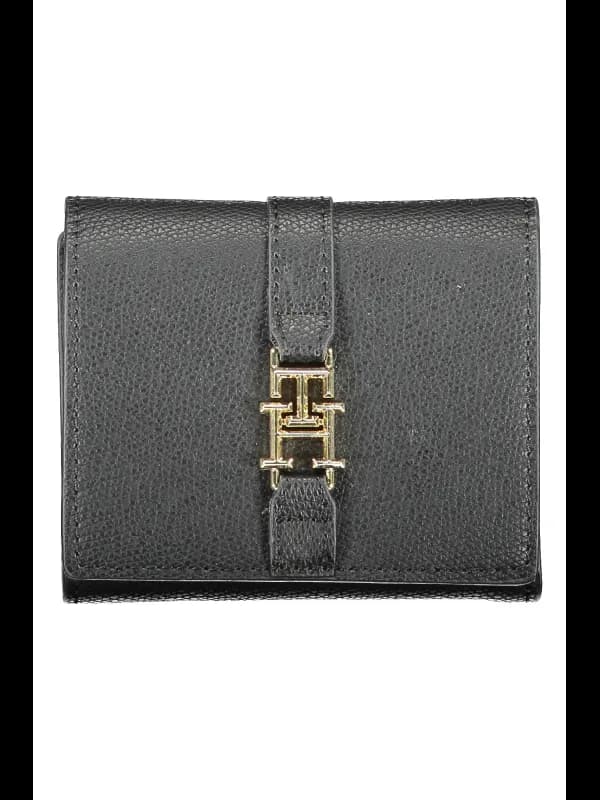 Tommy Hilfiger Elegante Leder-Geldbörse Schwarz, Größe UNI