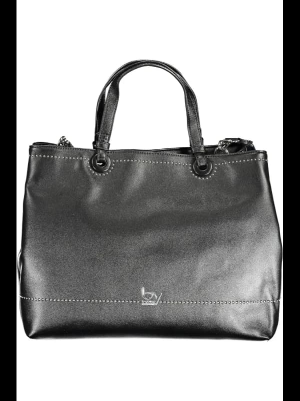 BYBLOS Schwarze Eleganz Ledertasche, Größe UNI