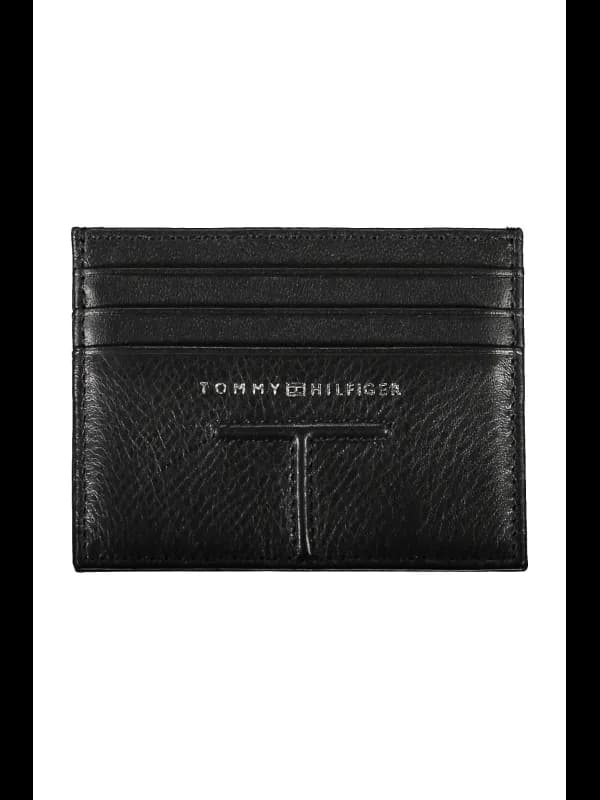 Tommy Hilfiger Leder Kartenhalter Schwarz, Größe UNI