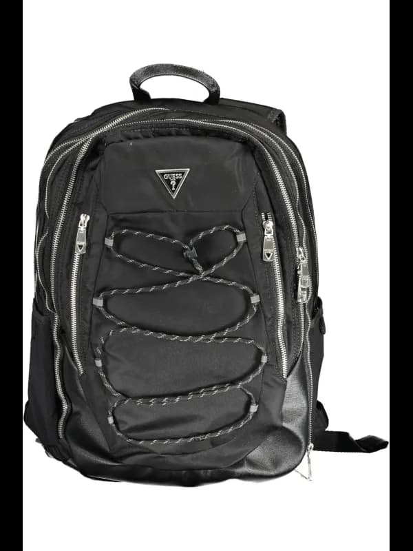 GUESS JEANS GUESS Recycled Nylon Rucksack Nero Schwarz, Größe UNI