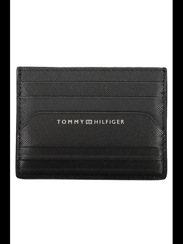 Tommy Hilfiger Klassik Leder Kartenhalter Schwarz, Größe UNI