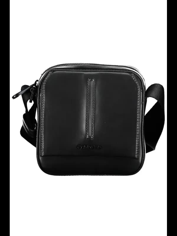 Calvin Klein Elegante Leder Schultertasche Nero, Größe UNI