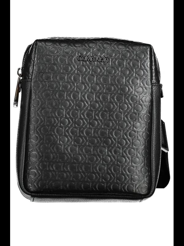 Calvin Klein EcoLeather Messenger Bag Schwarz, Größe UNI