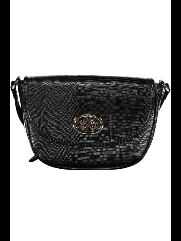 LA MARTINA Elegance Leder Umhängetasche Schwarz, Größe UNI