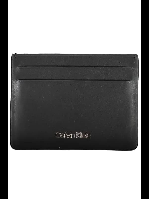 Calvin Klein Leder Kartenetui Schwarz, Größe UNI