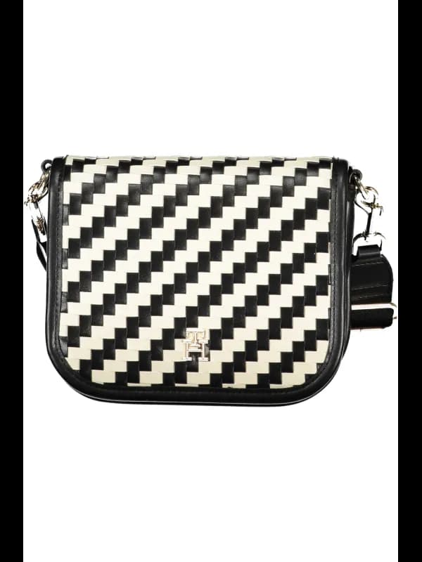 Tommy Hilfiger Klassik Schultertasche Schwarz-Weiß, Größe UNI