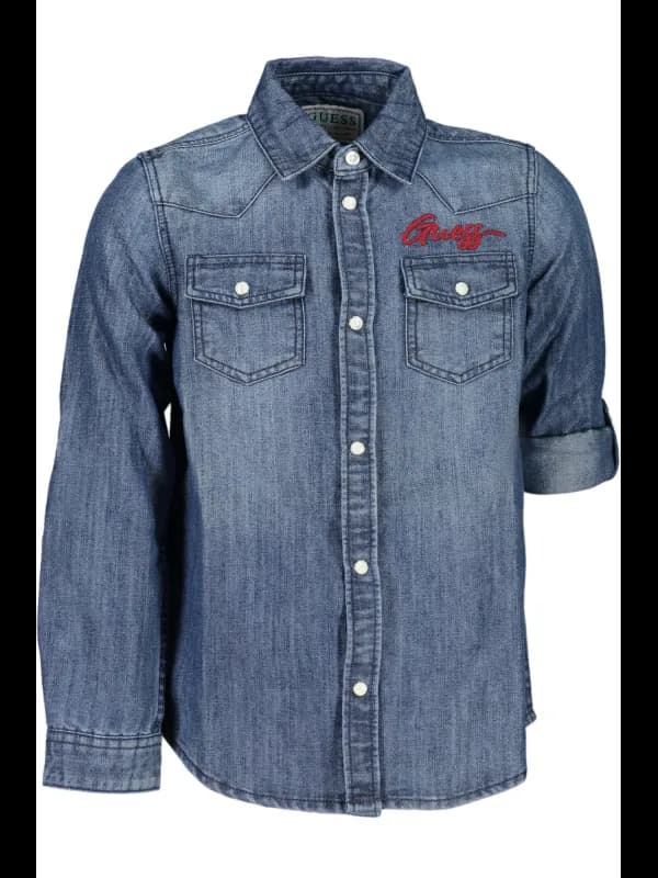 GUESS JEANS Jeanshemd mit Stickerei und Taschen, Größe 12A