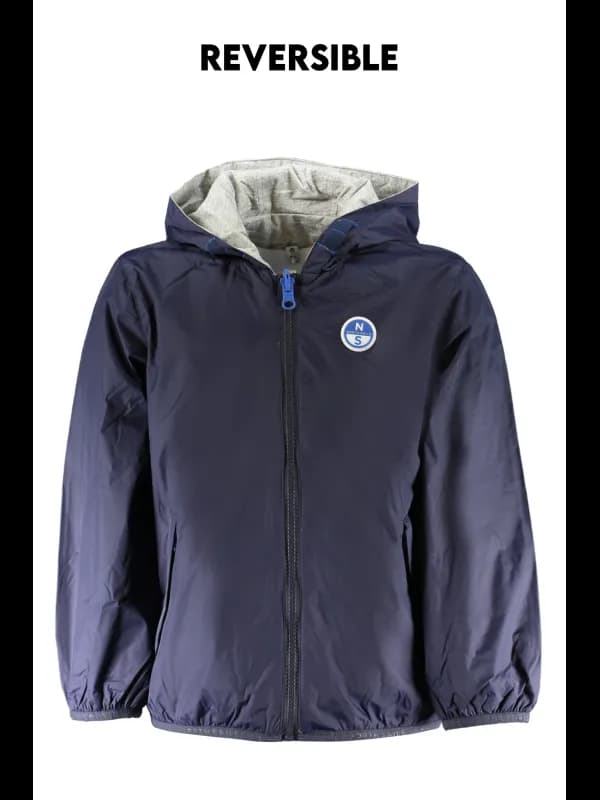 North Sails Wendbare Bio-Baumwolljacke mit Kapuze und Tasche, Größe 14A