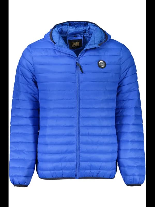 Cavalli Class Leichte Kapuzenjacke mit Taschen und Logo, Größe 2XL