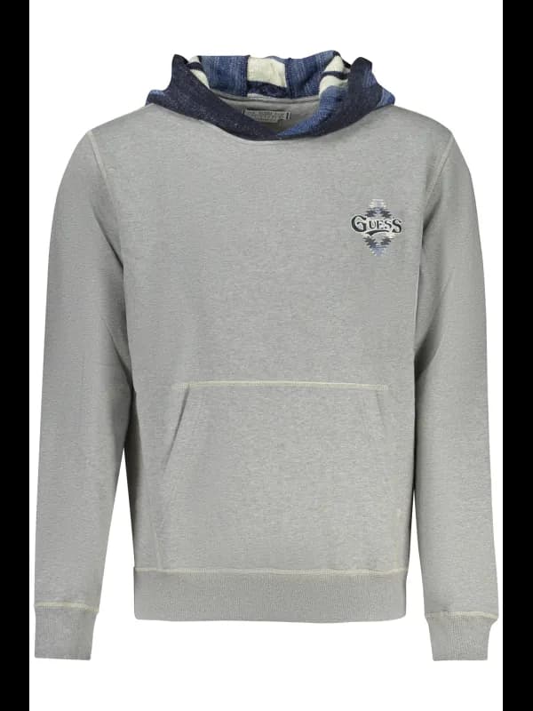 GUESS JEANS Kapuzensweatshirt mit Tasche und Logo Print, Größe L