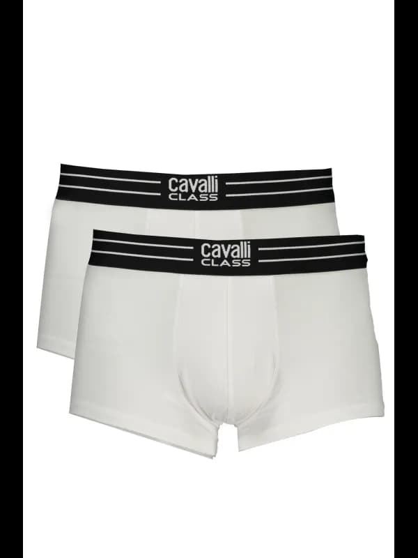 Cavalli Class Boxershorts Doppelt Elastisch Logo Print, Größe 2XL