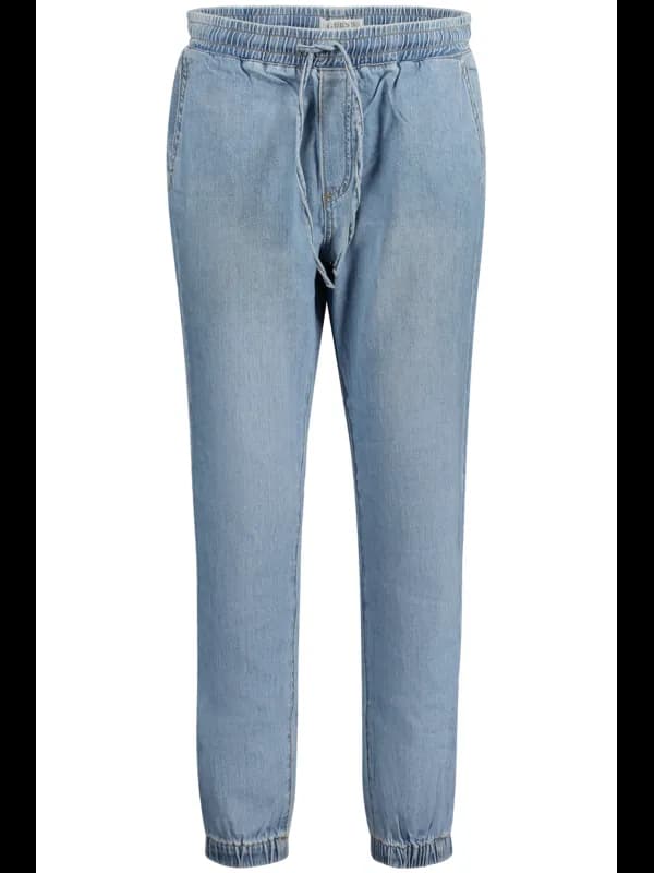 GUESS JEANS Elastische Jeans mit Schnürbund, 4 Taschen, Logo, Größe M