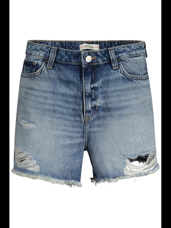 GUESS JEANS Recycelte Baumwollshorts mit 5 Taschen und Used-, Größe 25
