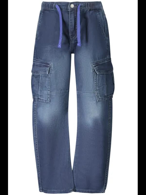 GUESS JEANS Elastikbund Hose mit 4 Taschen und Logo, Größe 4A