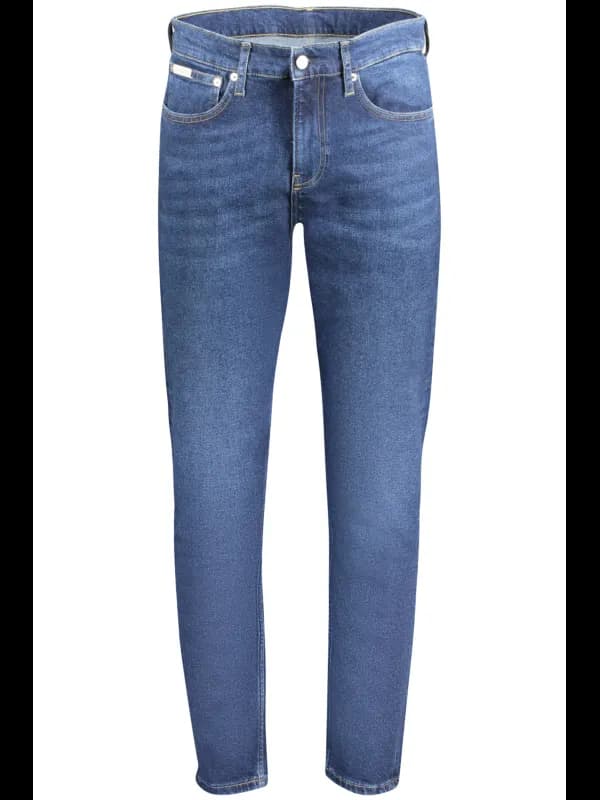 Calvin Klein Schmal geschnittene Jeans mit 5 Taschen und Log, Größe 30L32