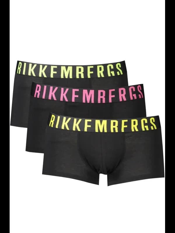 Bikkembergs Fluoboxer Tri-Pack Elastisch Pink Grün Gelb Logo, Größe 2XL