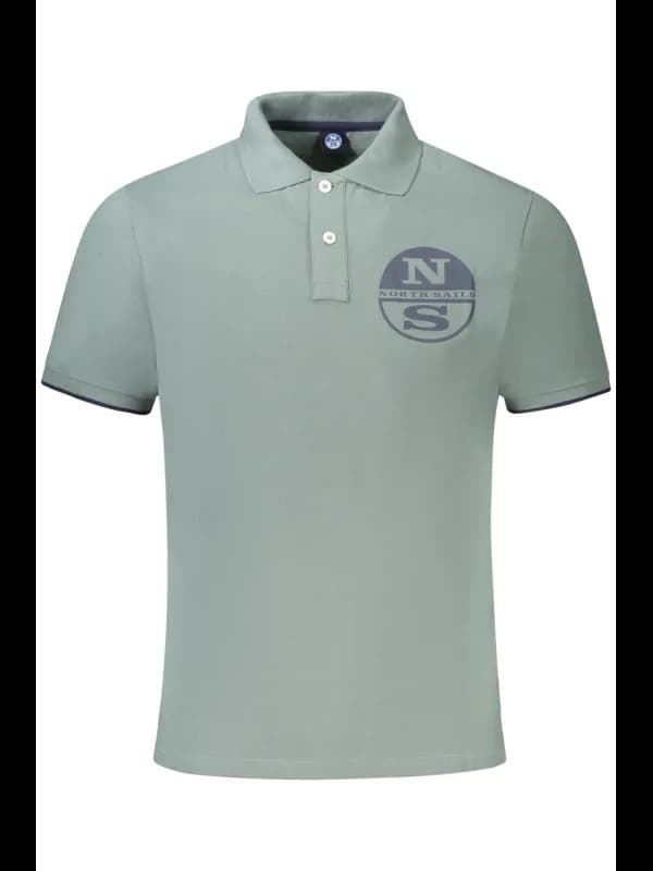 North Sails Kontrast Polo Kurzarm Print Logo, Größe 2XL