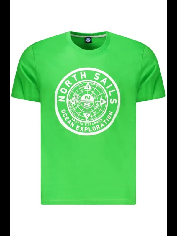 North Sails Logo Print T-Shirt Kurzarm Rundhals, Größe 2XL