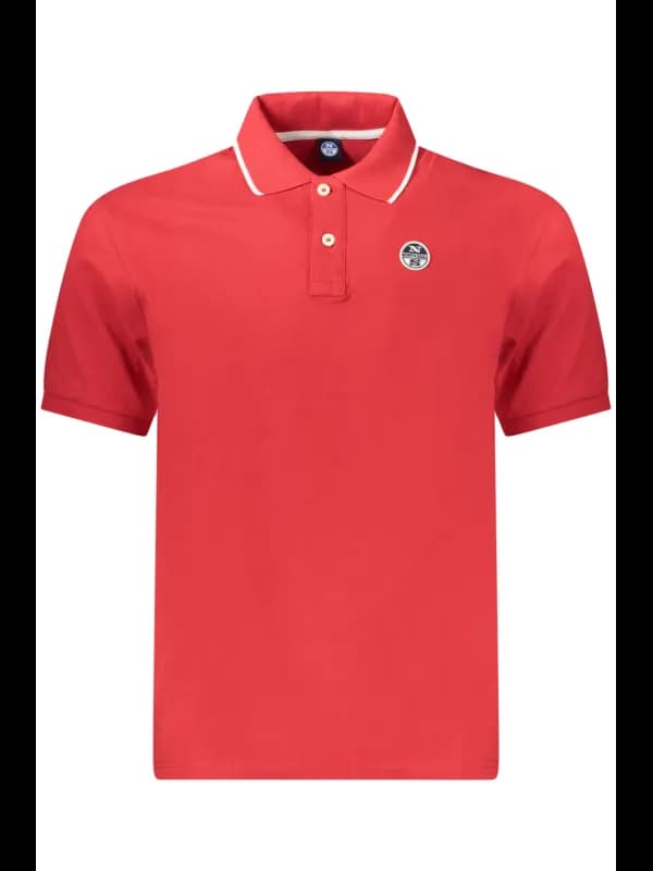 North Sails Kontrast Polo Kurzarm mit Applikation und Logo, Größe XL