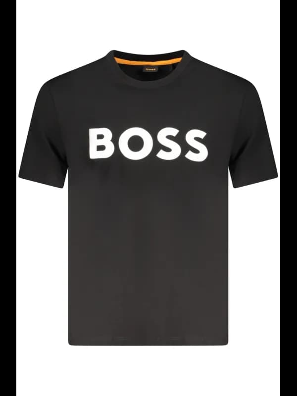 Boss Bio Baumwolle Logo Print TShirt Rundhals Kurzarm, Größe M