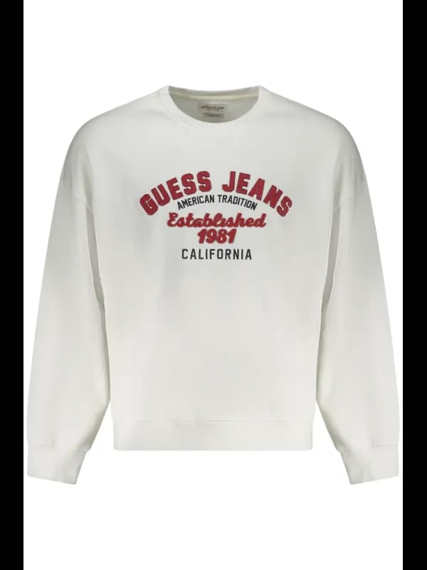 GUESS JEANS Oversize Langarm Sweatshirt mit Stickerei und Lo, Größe S