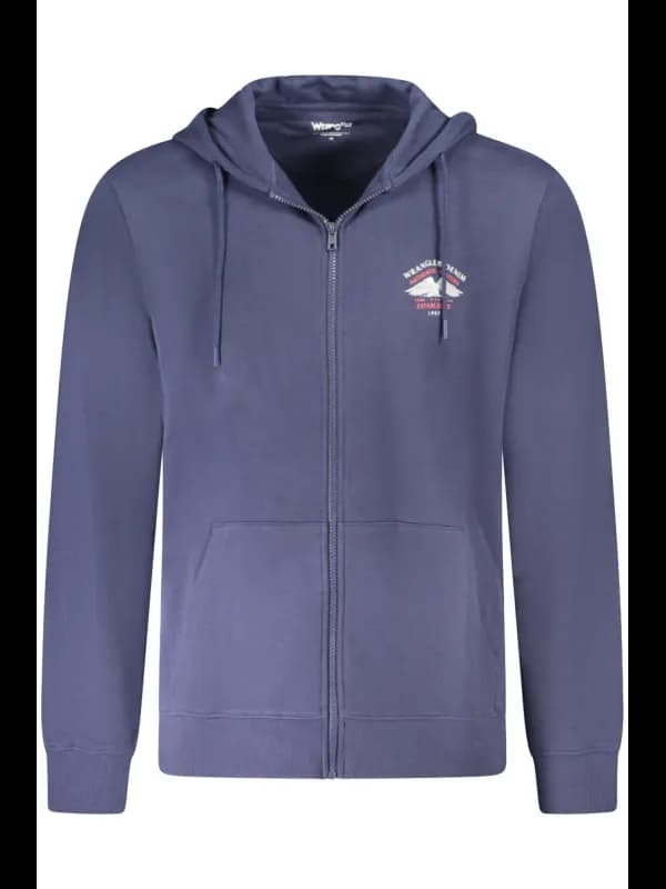 WRANGLER Kapuzenjacke mit Grafik und Reißverschluss in Blau, Größe 2XL