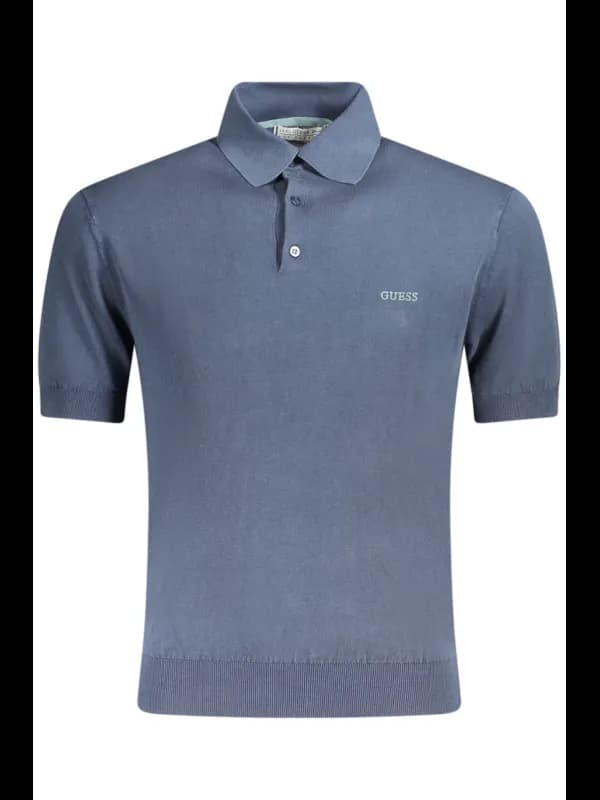 GUESS JEANS Kurzarm Poloshirt mit Logo und 3 Knöpfen, Größe 2XL