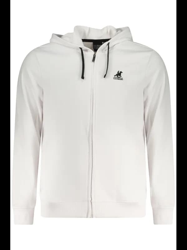 U.S. GRAND POLO Gebürstetes Kapuzensweatshirt mit Reißversch, Größe L