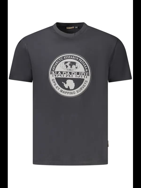 Napapijri Bio Baumwolle Logo TShirt Kurzarm Rundhals, Größe L