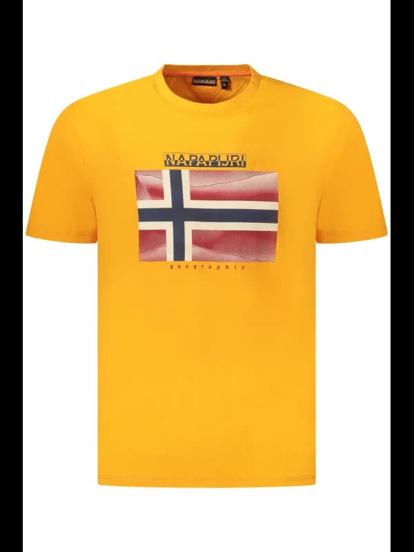 Napapijri Bio Baumwolle Rundhals TShirt mit Logo, Größe L