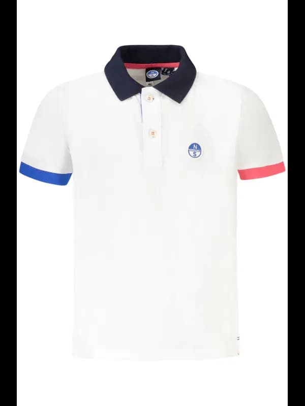North Sails Jungen Kurzarm-Poloshirt mit Logo und Kontrastde, Größe 8A