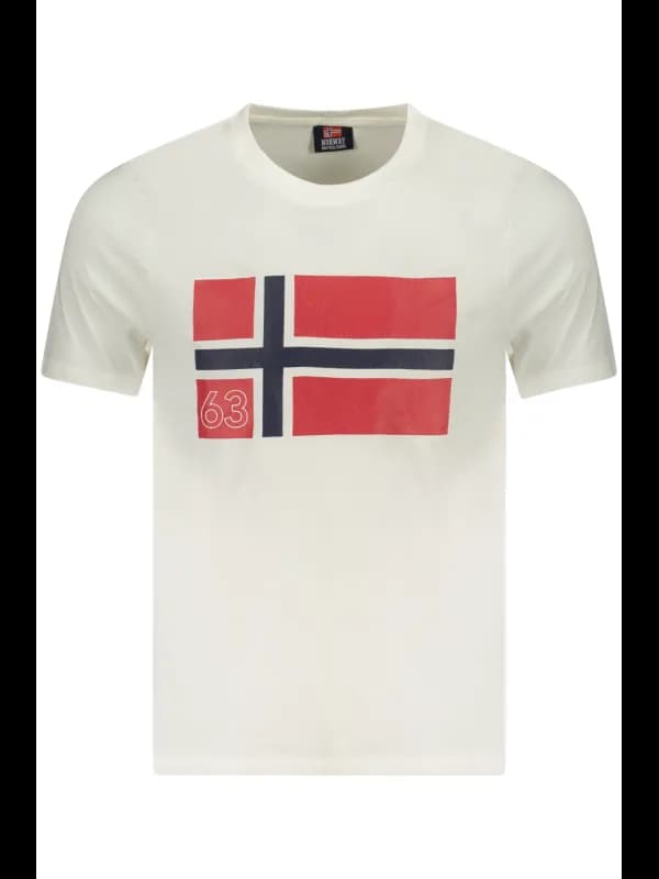 NORWAY 1963 TShirt Weiss Rundhals Logo 856022, Größe 2XL