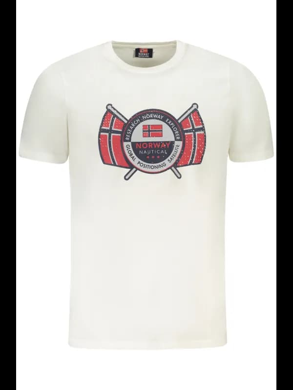 NORWAY 1963 NORWEGEN WEISSES LOGO KURZARM TSHIRT RUNDHALS 19, Größe 2XL