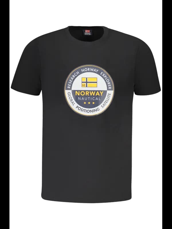 NORWAY 1963 NORWAY TShirt Schwarz Rundhals Logo Druck 1963, Größe 2XL