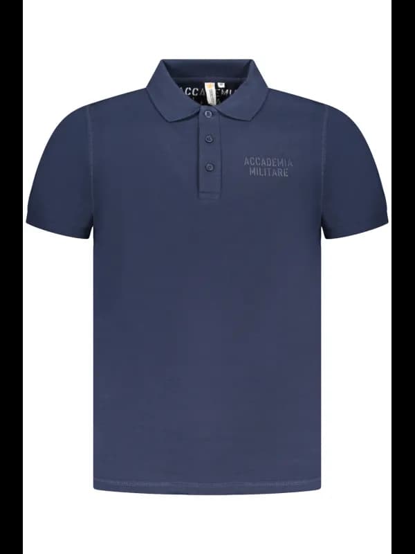 ACCADEMIA MILITARE Kurzarm-Poloshirt Akademie 3 Knöpfe Logo, Größe M