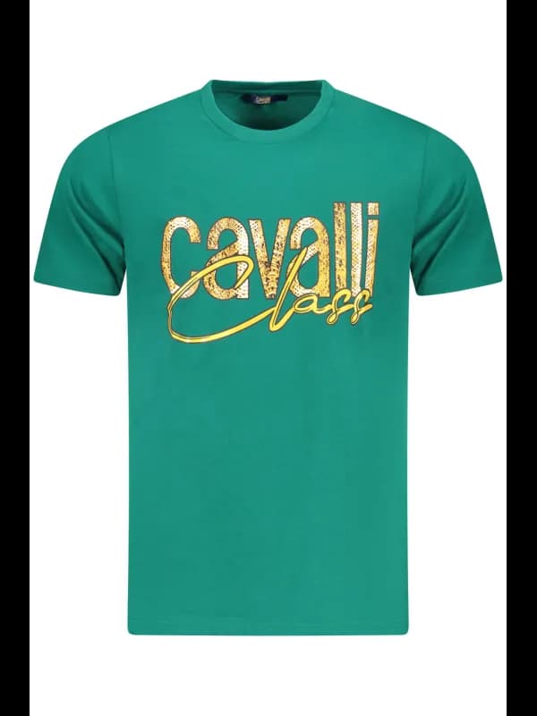 Cavalli Class Kurzarm Rundhals Logo Shirt, Größe M