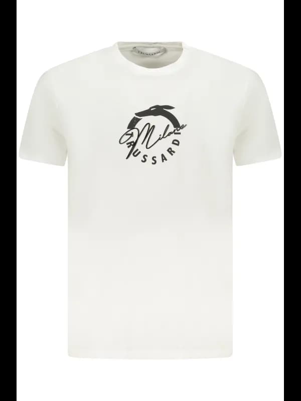 Trussardi Kurzarm Rundhals TShirt Basic Weiß, Größe 2XL