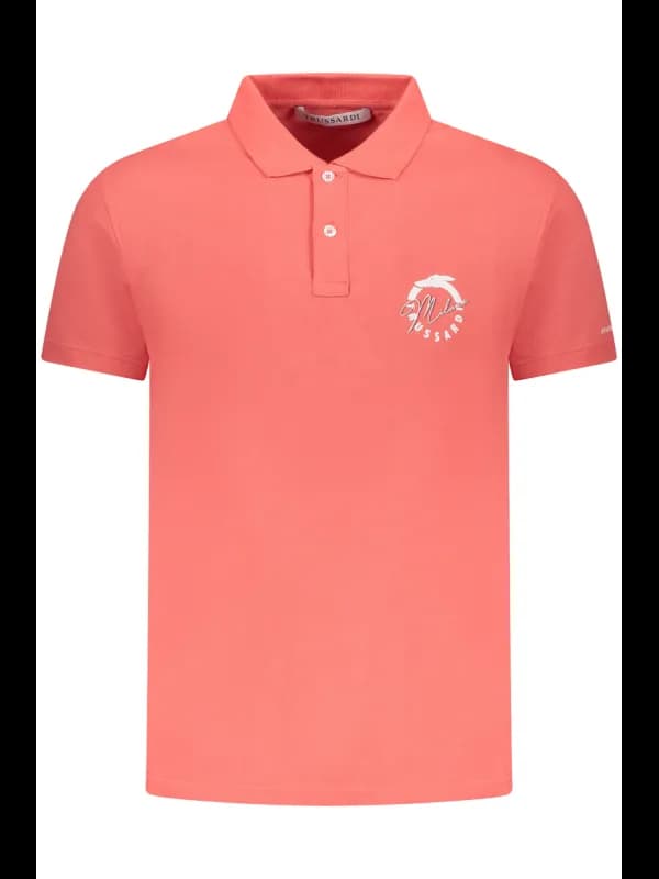 Trussardi Kurzarm Poloshirt Basic mit Print und Logo, Größe S